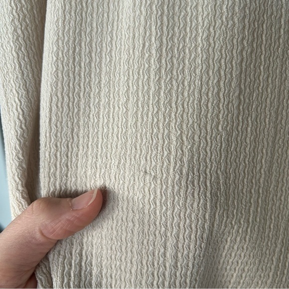 [XLp] Cleo Petite NWT Cream Beige Textured Short Sleeve Top *flaw* - Picture 6 of 10